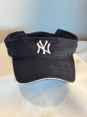 VTG New York Yankees Supercuts Promotional Visor Hat Corporate Edge Navy